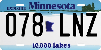 MN license plate 078LNZ