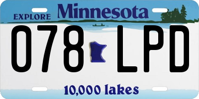 MN license plate 078LPD