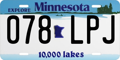 MN license plate 078LPJ