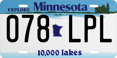 MN license plate 078LPL