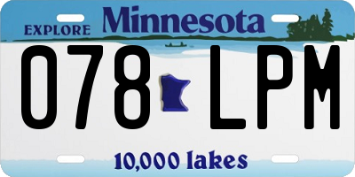 MN license plate 078LPM