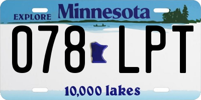 MN license plate 078LPT