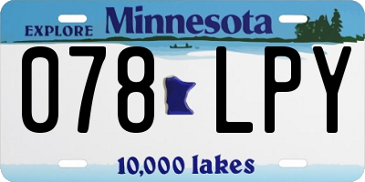 MN license plate 078LPY