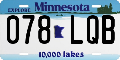 MN license plate 078LQB