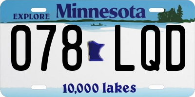 MN license plate 078LQD