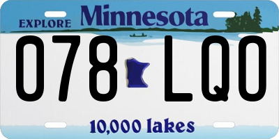 MN license plate 078LQO