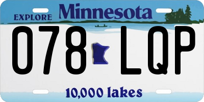 MN license plate 078LQP
