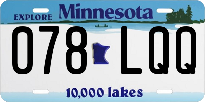 MN license plate 078LQQ