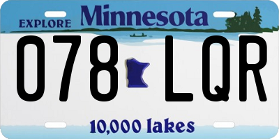 MN license plate 078LQR