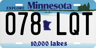 MN license plate 078LQT
