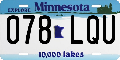 MN license plate 078LQU