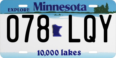 MN license plate 078LQY