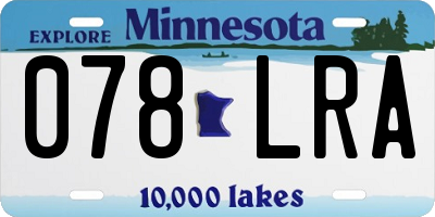MN license plate 078LRA