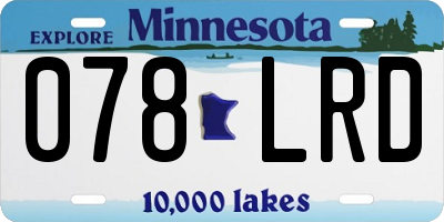 MN license plate 078LRD