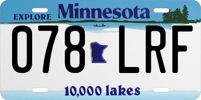 MN license plate 078LRF