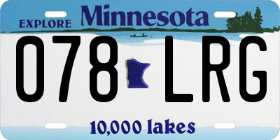 MN license plate 078LRG
