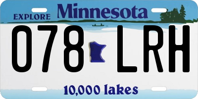 MN license plate 078LRH