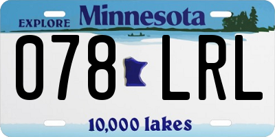 MN license plate 078LRL