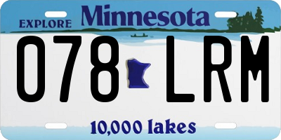 MN license plate 078LRM