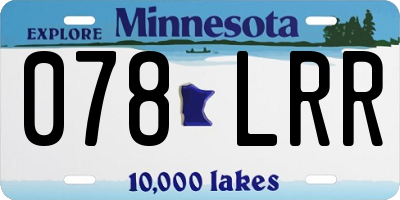 MN license plate 078LRR