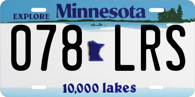 MN license plate 078LRS
