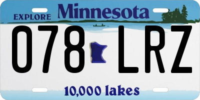 MN license plate 078LRZ
