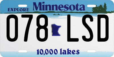 MN license plate 078LSD