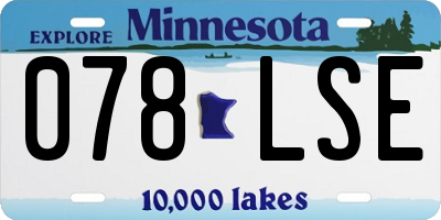 MN license plate 078LSE