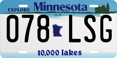 MN license plate 078LSG
