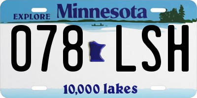 MN license plate 078LSH
