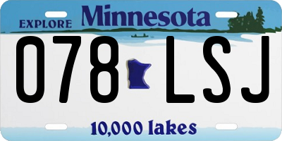 MN license plate 078LSJ