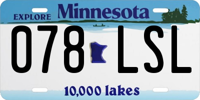 MN license plate 078LSL