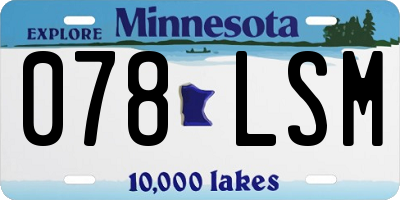 MN license plate 078LSM