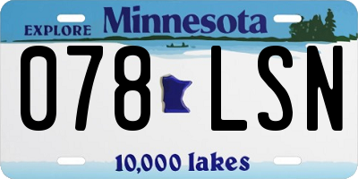 MN license plate 078LSN