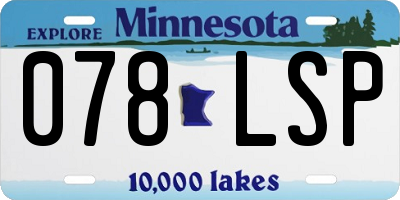 MN license plate 078LSP