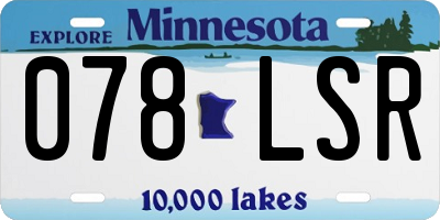 MN license plate 078LSR