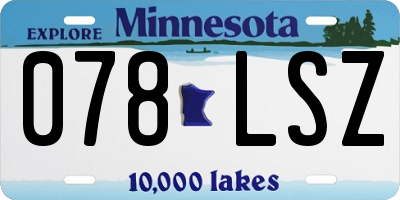 MN license plate 078LSZ