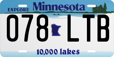 MN license plate 078LTB