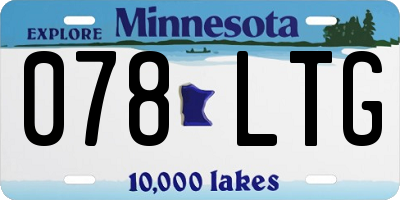 MN license plate 078LTG