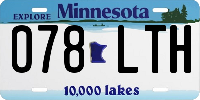 MN license plate 078LTH