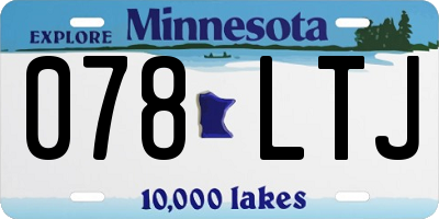 MN license plate 078LTJ