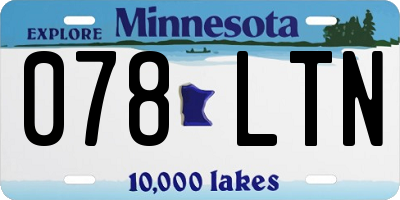 MN license plate 078LTN