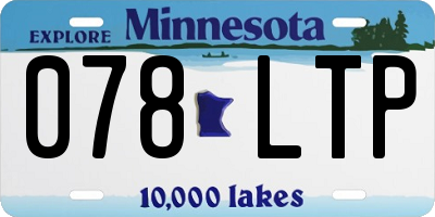 MN license plate 078LTP