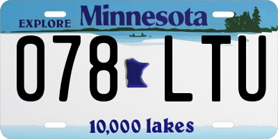 MN license plate 078LTU