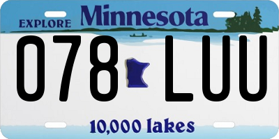 MN license plate 078LUU