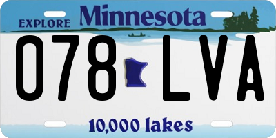 MN license plate 078LVA