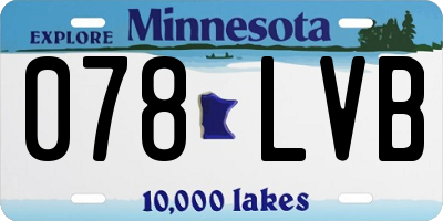 MN license plate 078LVB