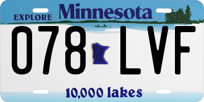 MN license plate 078LVF