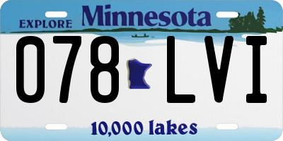 MN license plate 078LVI
