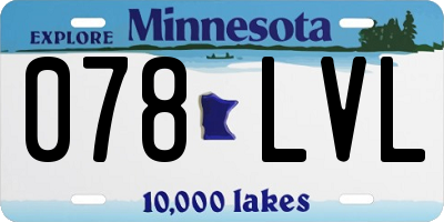 MN license plate 078LVL